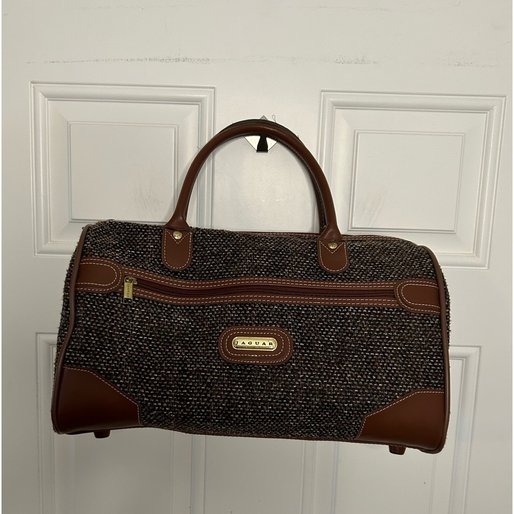 Jaguar vintage tweed handheld travel bag - Picture 2 of 14
